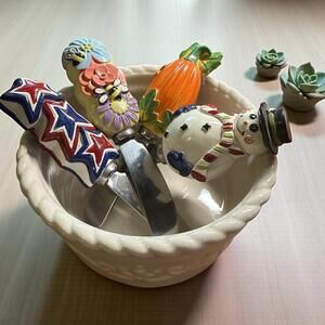 Celebrating Home Stoneware Collection Veranda Dip Bowl & Seasonal Spreader Set